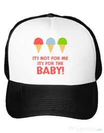 Sapca personalizata For the baby Alb