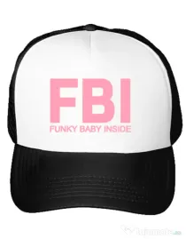 Sapca personalizata Funky baby inside Alb