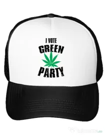 Sapca personalizata Green party Alb