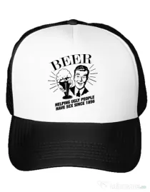 Sapca personalizata Helping beer Alb