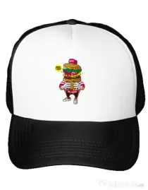 Sapca personalizata I Love Burger Alb