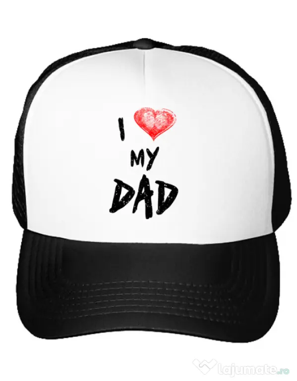 Sapca personalizata I love my dad Alb
