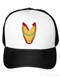Sapca personalizata Iron man mask Alb