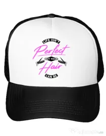Sapca personalizata Life isnt perfect Alb