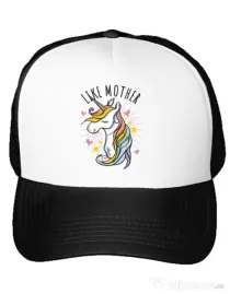 Sapca personalizata Like mother Alb