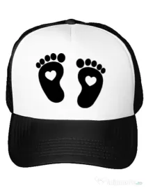 Sapca personalizata Picioruse Alb