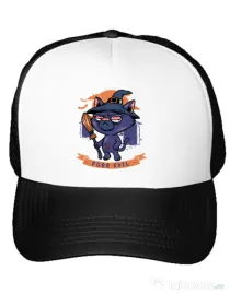 Sapca personalizata Purr halloween Alb