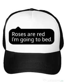 Sapca personalizata Roses are red Alb