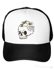 Sapca personalizata Skull Island Alb