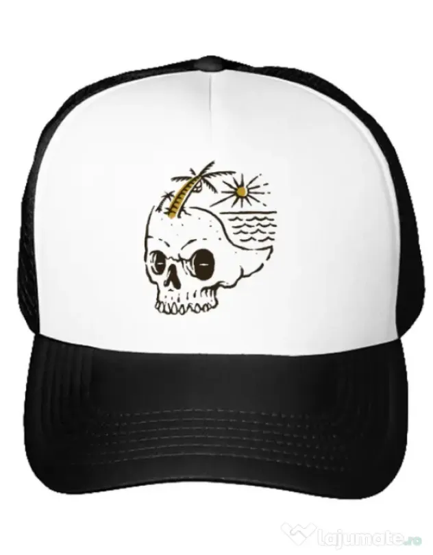 Sapca personalizata Skull Island Alb