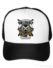 Sapca personalizata Smoking Kills Alb