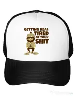 Sapca personalizata Tired of your shit Alb