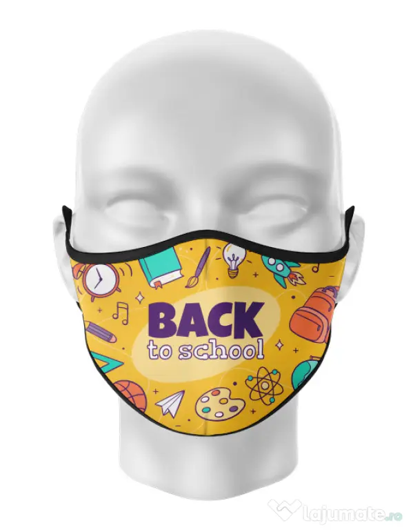 Masca de gura personalizata Back to school