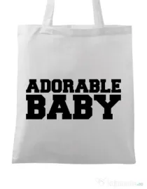 Sacosa din panza Adorable baby Alb
