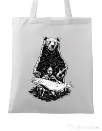 Sacosa din panza Bearware Alb
