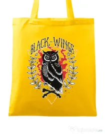 Sacosa din panza Black wings Galben