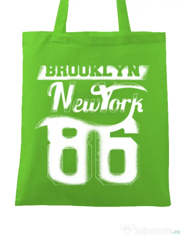 Sacosa din panza Brooklyn Verde mar