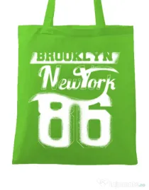 Sacosa din panza Brooklyn Verde mar