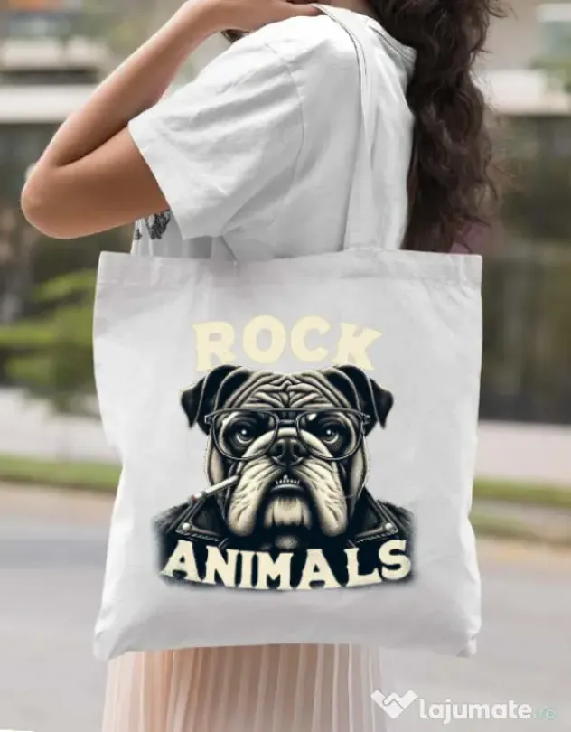 Sacosa din panza BULLDOG 06 Alb