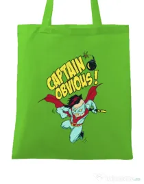 Sacosa din panza Captain obvious Verde mar