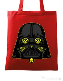 Sacosa din panza Cat Vader Rosu