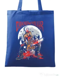 Sacosa din panza Chainsaw killer Albastru regal