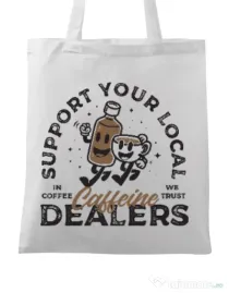 Sacosa din panza Coffee dealers Alb
