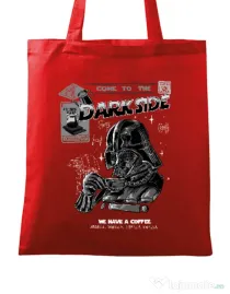 Sacosa din panza Dark Side Coffee Rosu
