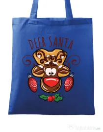 Sacosa din panza Deer santa Albastru regal