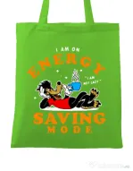 Sacosa din panza Energy saving mode Verde mar