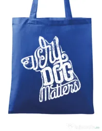Sacosa din panza Every dog matters 2 Albastru regal