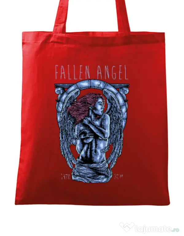 Sacosa din panza Fallen angel Rosu