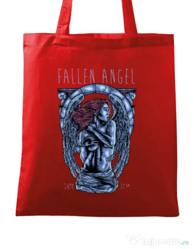 Sacosa din panza Fallen angel Rosu