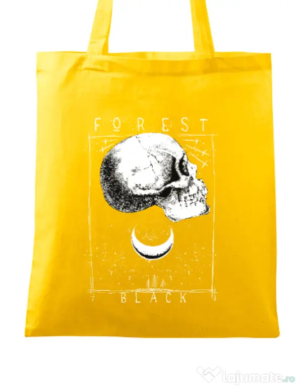 Sacosa din panza Forest Black Galben