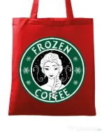Sacosa din panza Frozen coffee Rosu