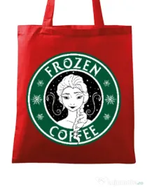 Sacosa din panza Frozen coffee Rosu