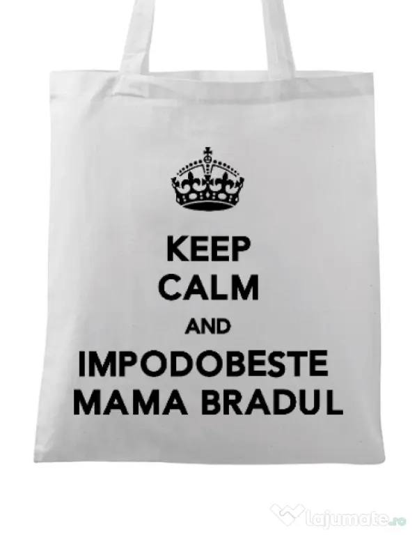 Sacosa din panza Impodobeste mama bradul Alb