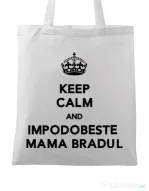 Sacosa din panza Impodobeste mama bradul Alb