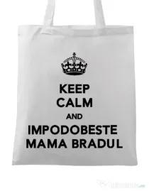 Sacosa din panza Impodobeste mama bradul Alb