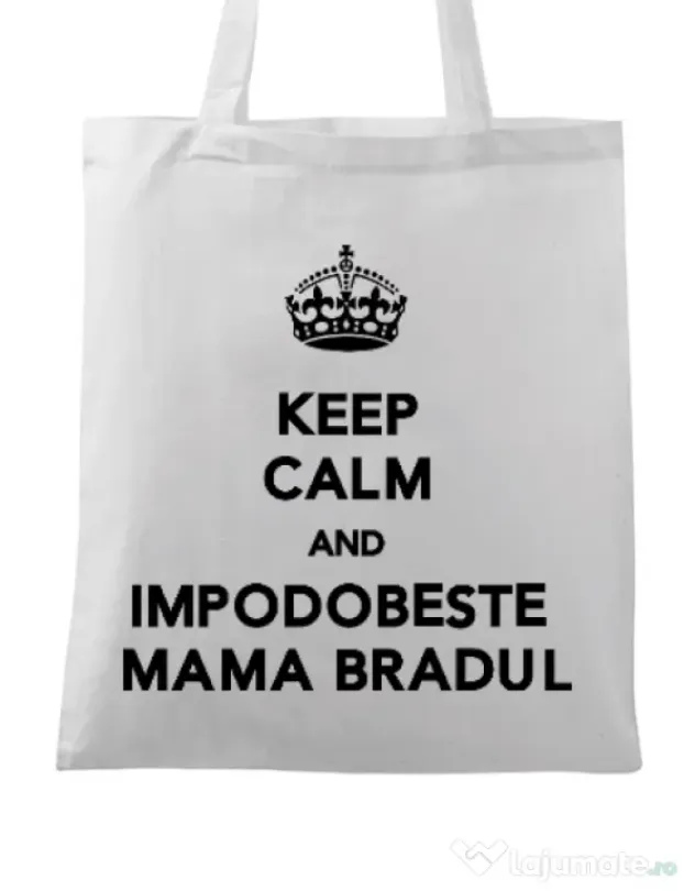 Sacosa din panza Impodobeste mama bradul Alb