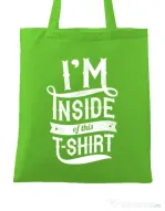 Sacosa din panza Inside my tshirt Verde mar