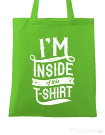 Sacosa din panza Inside my tshirt Verde mar