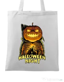 Sacosa din panza Jack o lantern Alb