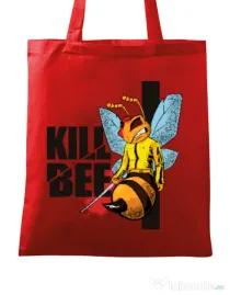 Sacosa din panza Kill bee Rosu
