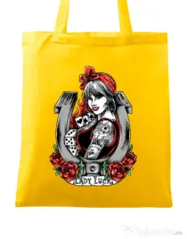Sacosa din panza Lady luck Galben