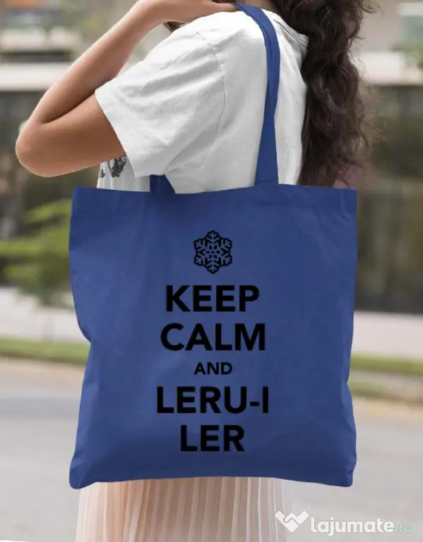 Sacosa din panza Ler Albastru regal