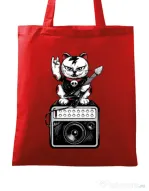 Sacosa din panza Lets rock Rosu