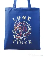 Sacosa din panza Lone tiger Albastru regal