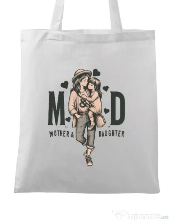 Sacosa din panza M&D 04 Alb