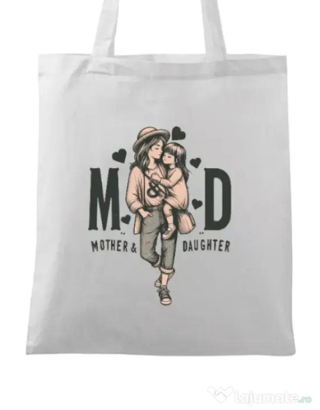 Sacosa din panza M&D 04 Alb